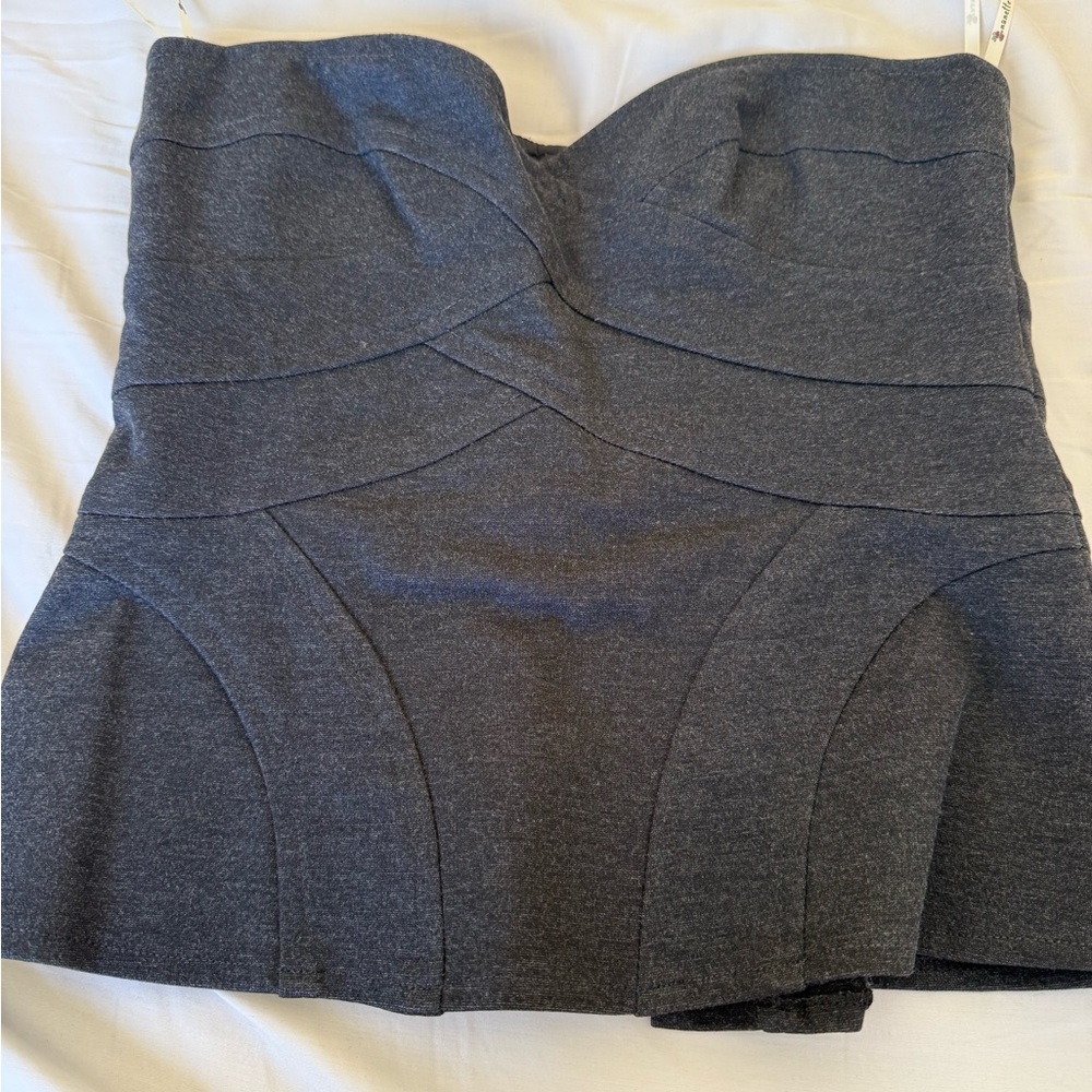 Nanette Lepore Charcoal Strapless Dress